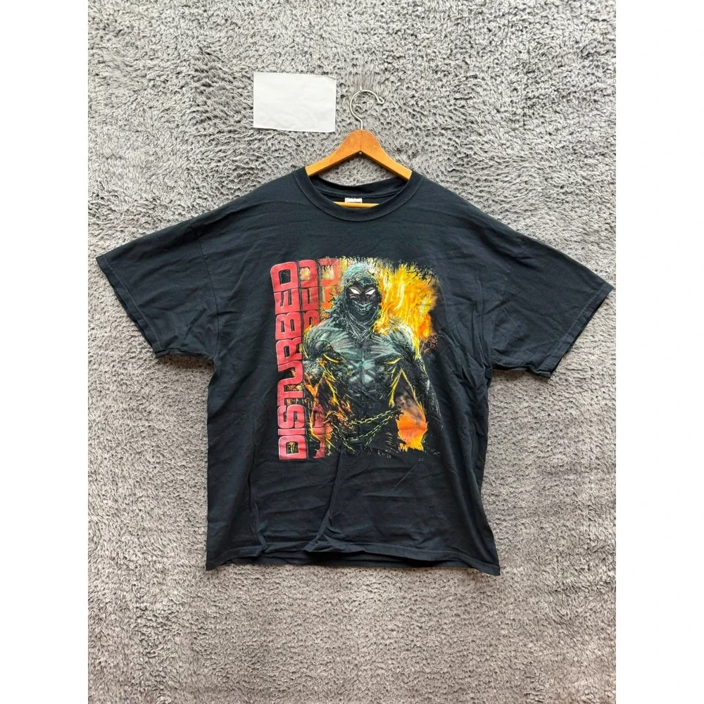 Vintage 2003 Distubed Music As A Weapon IV The Guy Graphic T-Shirt Black 2XL